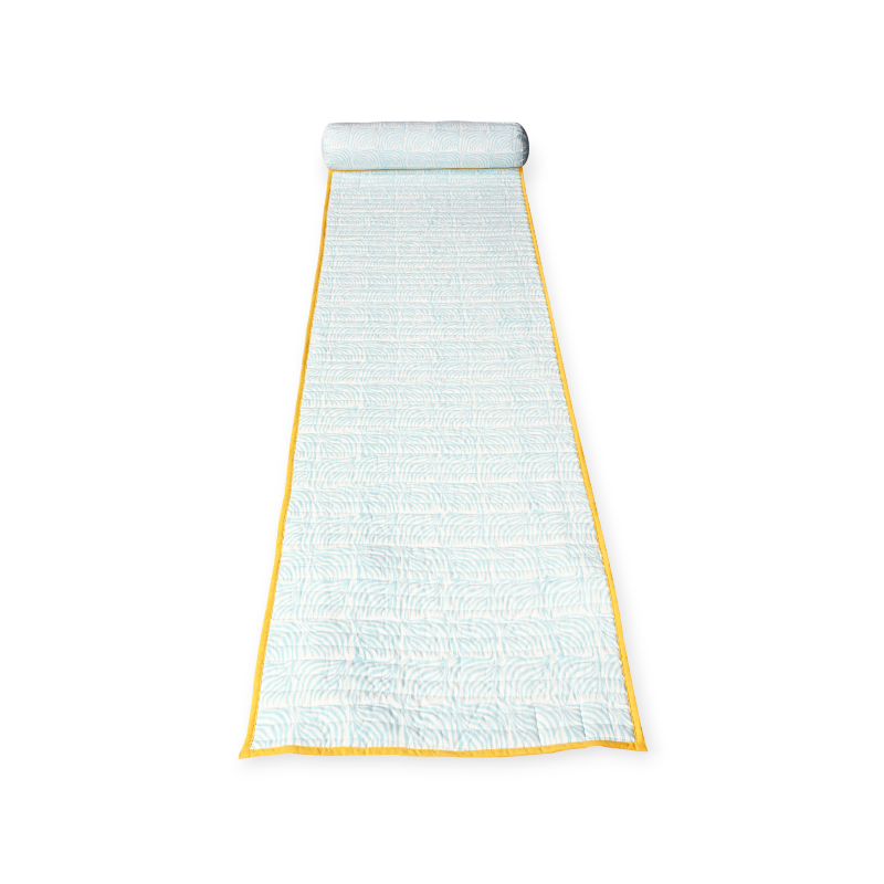 Tapis de plage jaune doux