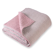 Load image into Gallery viewer, Blush Rose Velvet Reversible Quilt