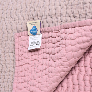 Blush Rose Velvet Reversible Quilt