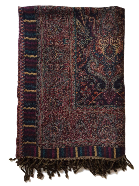 Paisley Border Throw Blanket