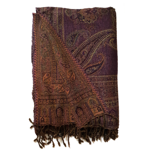 Henna Ferns Throw Blanket