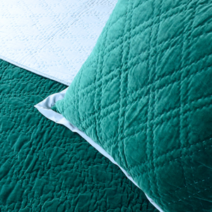 Emerald Celeste Velvet Reversible Quilt