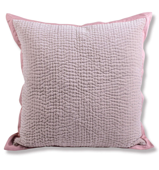 Blush Rose Velvet Cushion