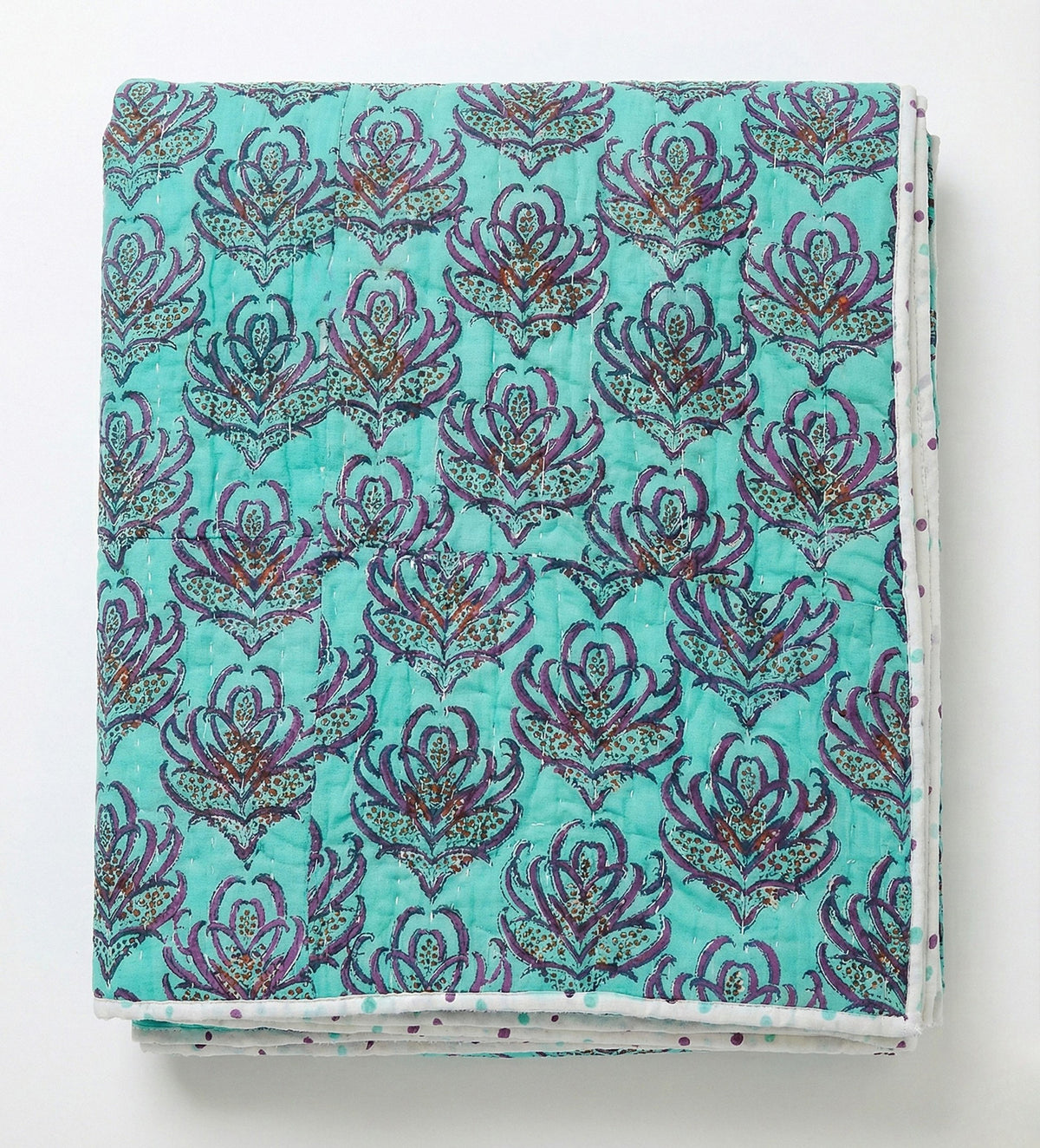 Pink Lotus reversible quilt