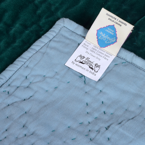 Emerald Celeste Velvet Reversible Quilt