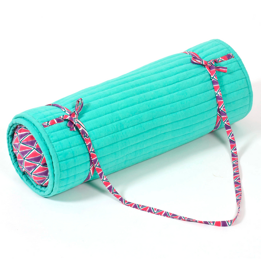 Tapis de plage bleu azur