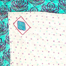 Load image into Gallery viewer, Pink Lotus reversible quilt
