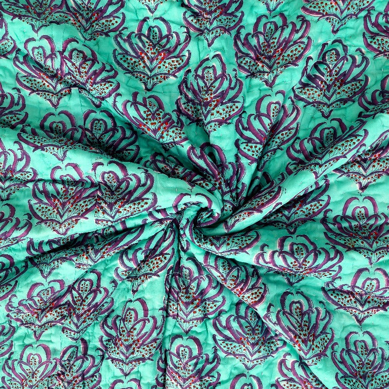 Pink Lotus reversible quilt