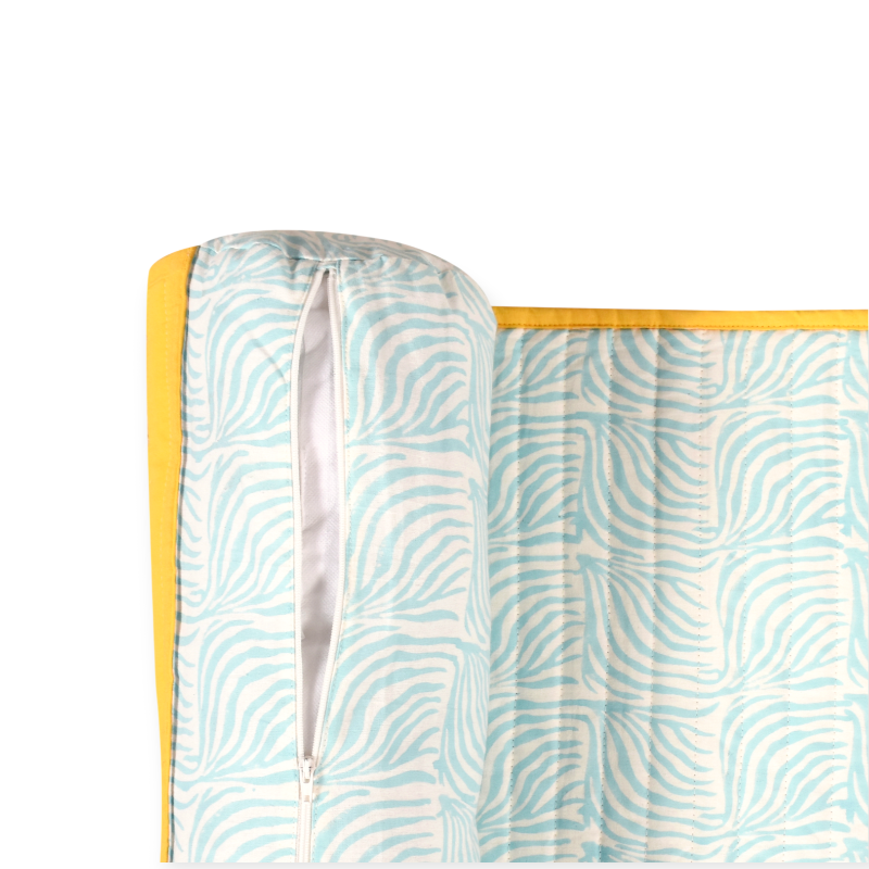Tapis de plage jaune doux