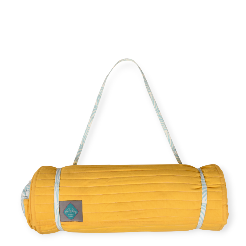 Tapis de plage jaune doux