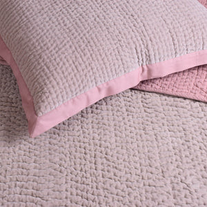 Sanfte Blush-Rose Samt Wendedecke