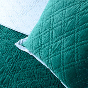 Emerald Celeste Samt Wende-Überwurfdecke