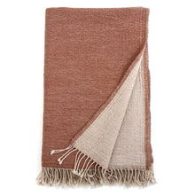 Load image into Gallery viewer, Camel brown &amp; cream – Throw Blanket
