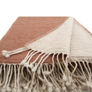 Camel brown & cream – Throw Blanket