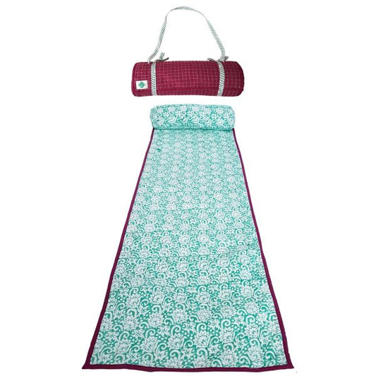 Emerald Chintz Red Beach mat