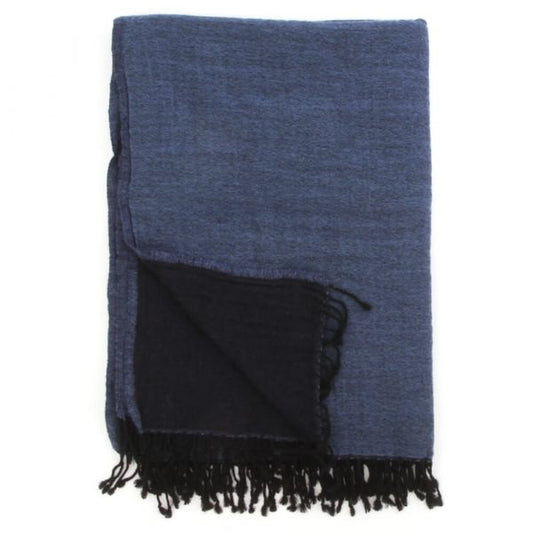 Plaid en Laine Bleu Nuit