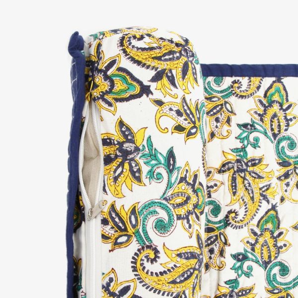 Tapis de plage en chintz bleu