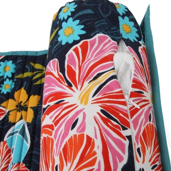 Jardin d'hibiscus ! Tapis de plage turquoise