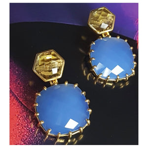 Ila Blue Gold Earrings