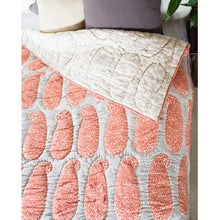 Load image into Gallery viewer, Mango Leaves &amp; Beige Garden reversible quilt
